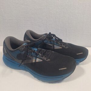 Brooks Ghost 14 Black Blue - Mens Sz 10 2E Wide - Running Training Gym Shoes